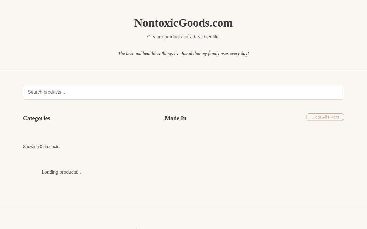 NontoxicGoods.com - Cleaner Products for a Healthier Life